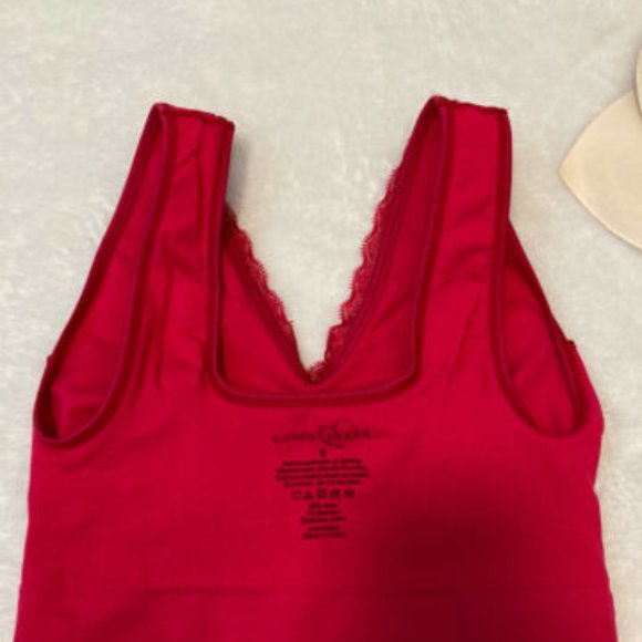 Rhonda Shear Sweetheart Ahh Bra 3-pack Lace Red,Nude, Black, Pad Set Size Small - Picture 4 of 15